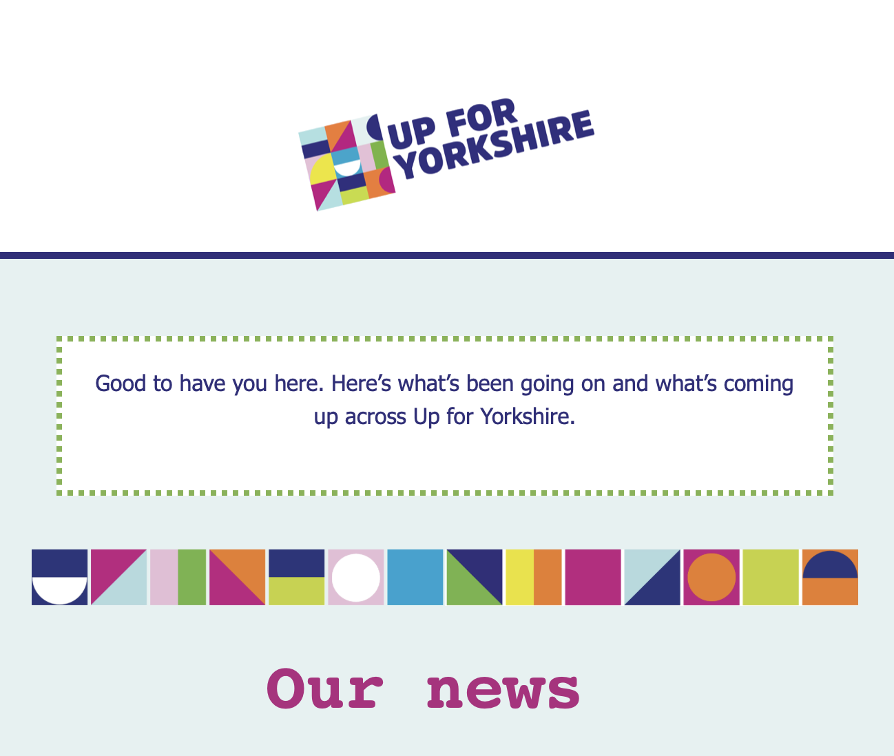 Subscribe to the UFY Newsletter image
